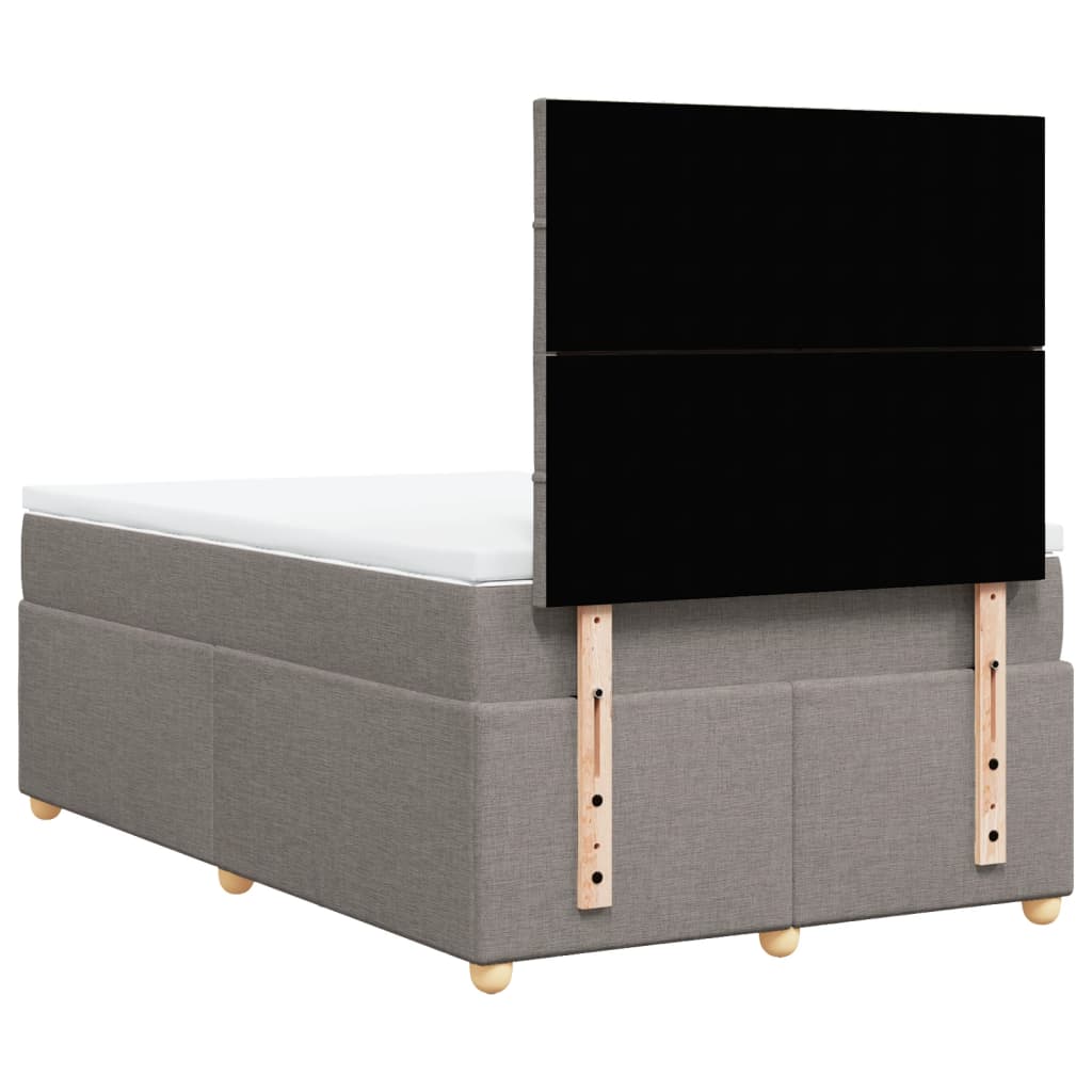 Boxspring met matras stof taupe 120x200 cm is nu te koop bij PeponiXL, paradijselijk wonen!