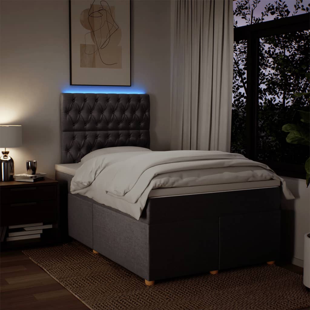 Boxspring met matras stof taupe 120x200 cm is nu te koop bij PeponiXL, paradijselijk wonen!