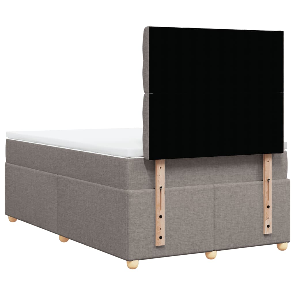Boxspring met matras stof taupe 120x200 cm is nu te koop bij PeponiXL, paradijselijk wonen!