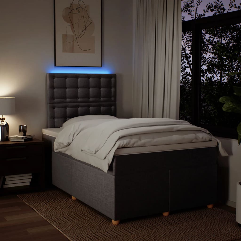 Boxspring met matras stof taupe 120x200 cm is nu te koop bij PeponiXL, paradijselijk wonen!