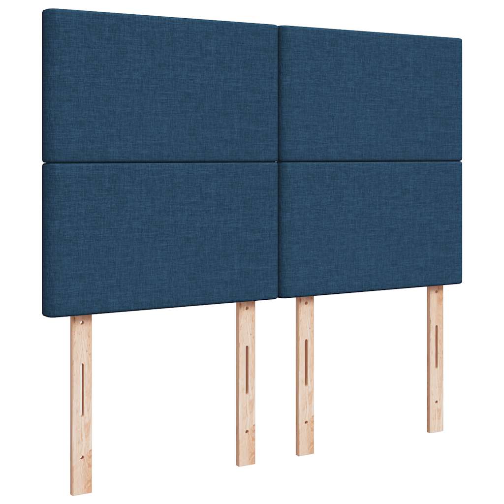 Boxspring met matras stof blauw 140x190 cm is nu te koop bij PeponiXL, paradijselijk wonen!