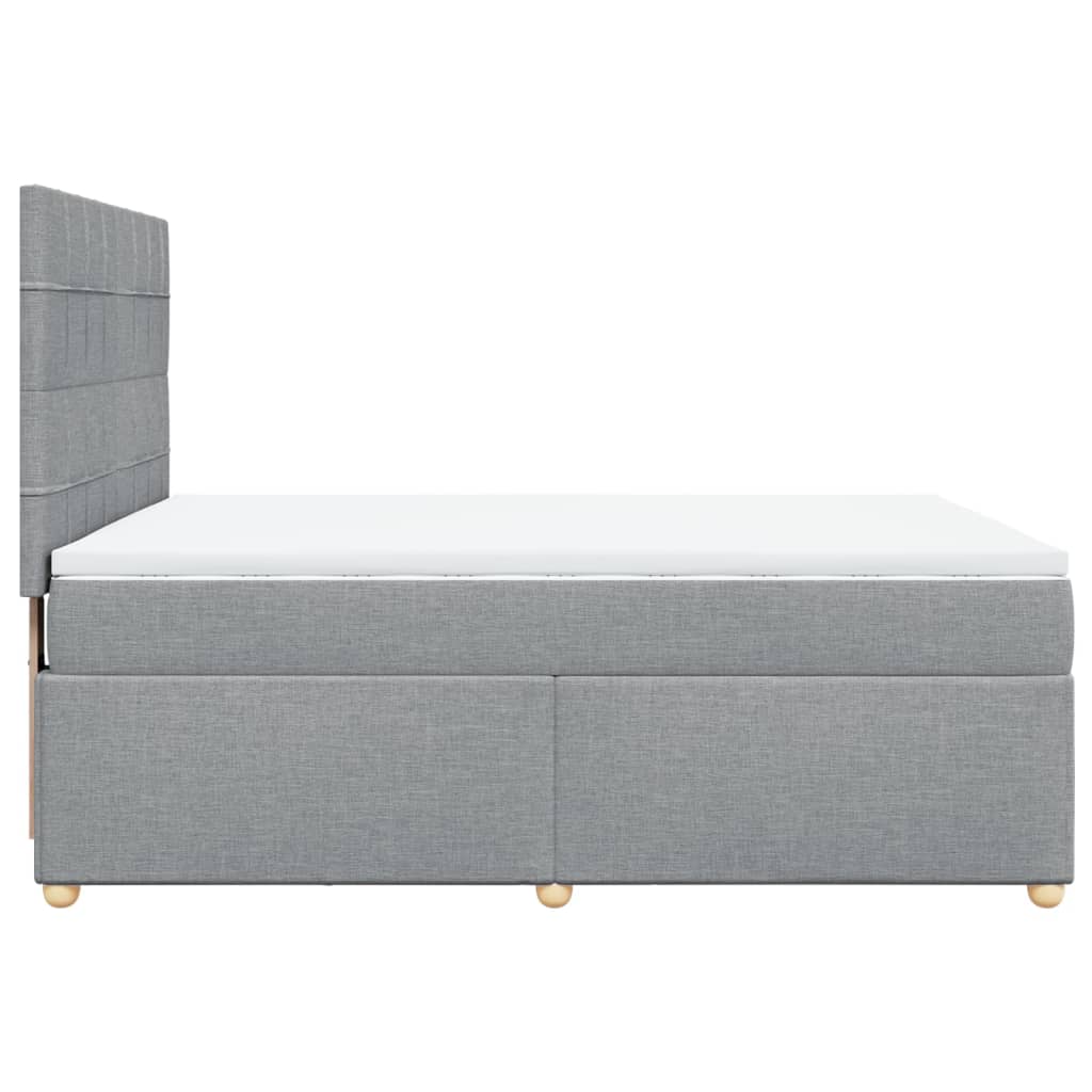 Boxspring met matras stof lichtgrijs 140x190 cm is nu te koop bij PeponiXL, paradijselijk wonen!
