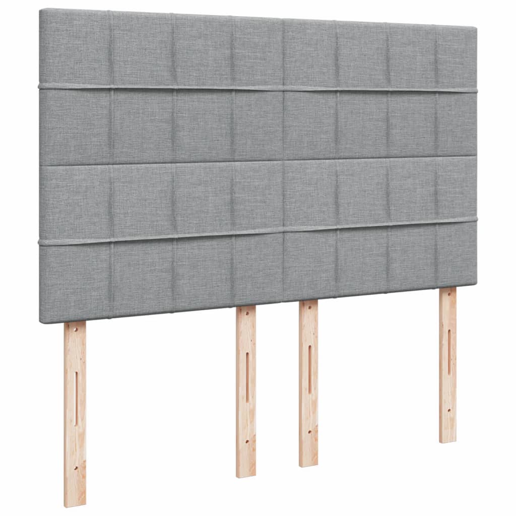 Boxspring met matras stof lichtgrijs 140x190 cm is nu te koop bij PeponiXL, paradijselijk wonen!