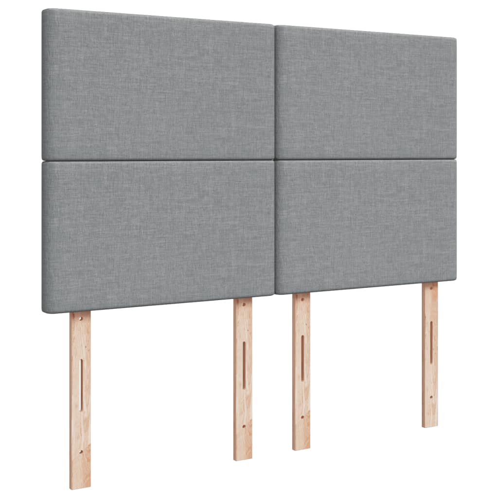 Boxspring met matras stof lichtgrijs 140x200 cm is nu te koop bij PeponiXL, paradijselijk wonen!