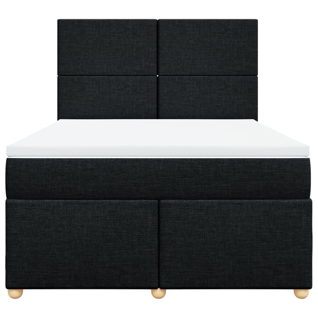 Boxspring met matras stof zwart 160x200 cm is nu te koop bij PeponiXL, paradijselijk wonen!