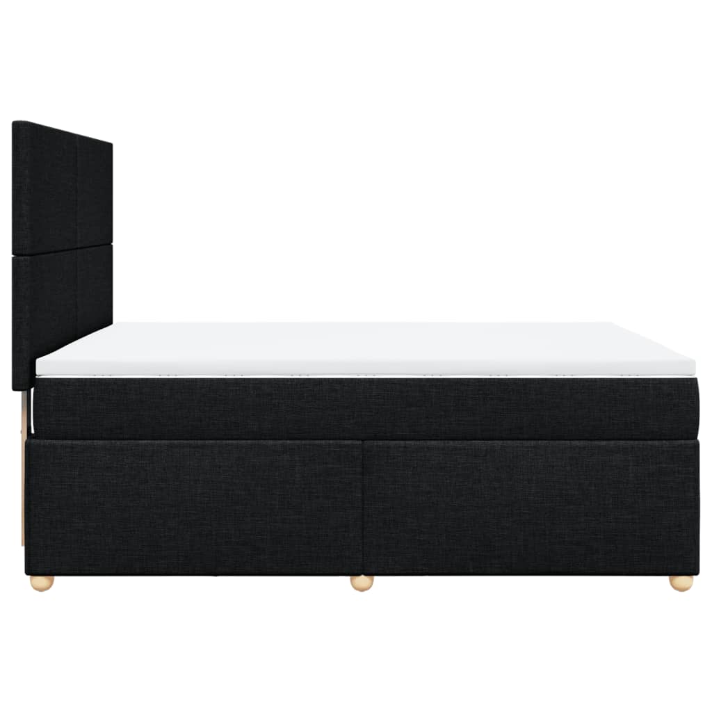 Boxspring met matras stof zwart 160x200 cm is nu te koop bij PeponiXL, paradijselijk wonen!