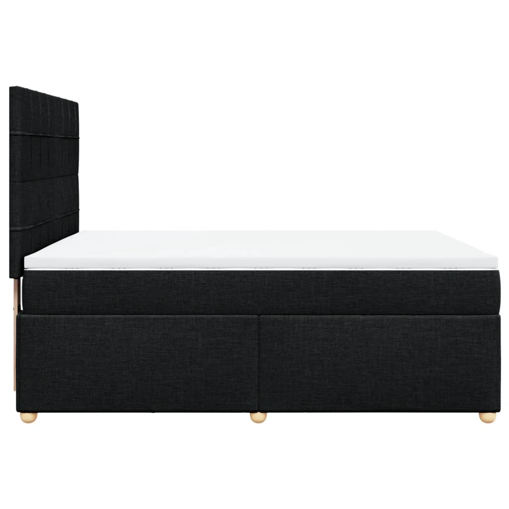 Boxspring met matras stof zwart 160x200 cm is nu te koop bij PeponiXL, paradijselijk wonen!