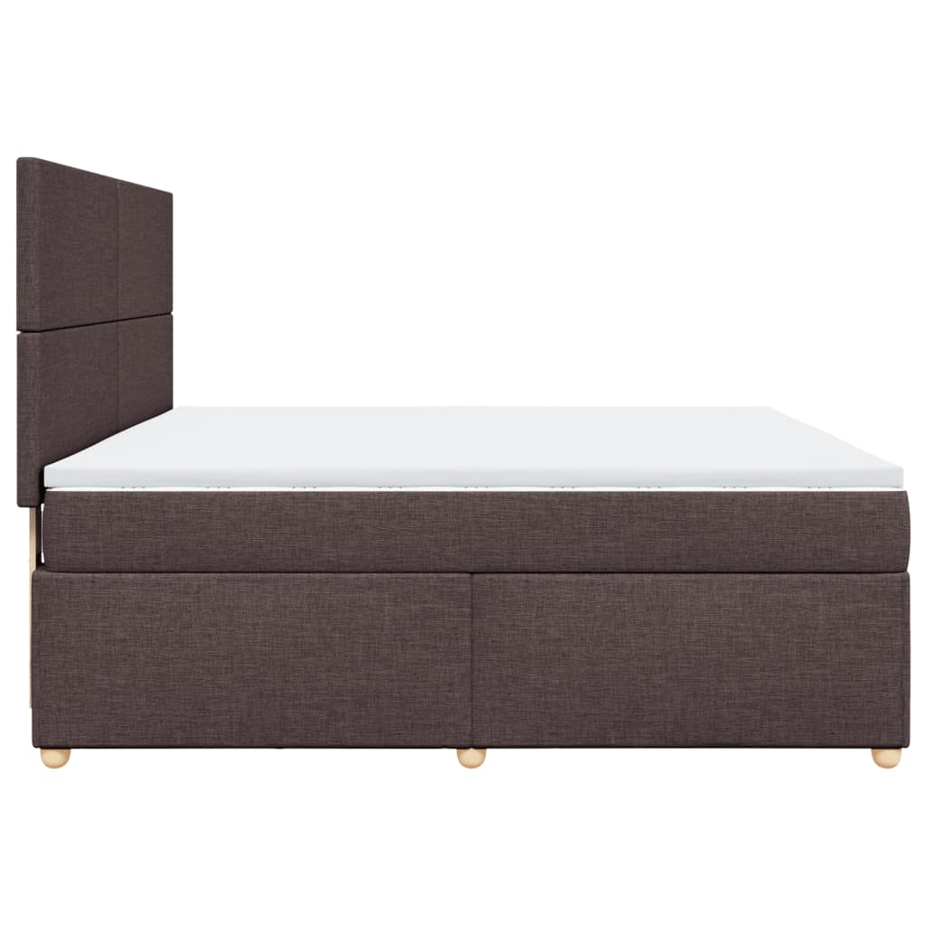 Boxspring met matras stof donkerbruin 180x200 cm is nu te koop bij PeponiXL, paradijselijk wonen!