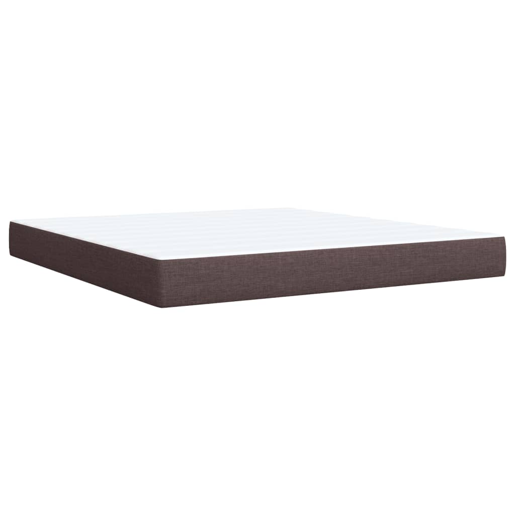 Boxspring met matras stof donkerbruin 180x200 cm is nu te koop bij PeponiXL, paradijselijk wonen!