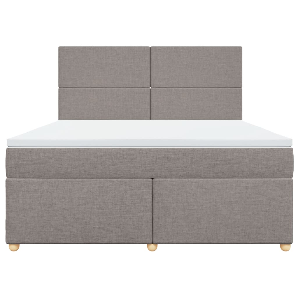 Boxspring met matras stof taupe 180x200 cm is nu te koop bij PeponiXL, paradijselijk wonen!