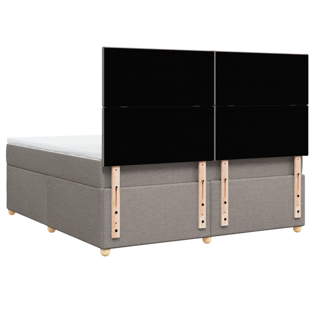 Boxspring met matras stof taupe 180x200 cm is nu te koop bij PeponiXL, paradijselijk wonen!