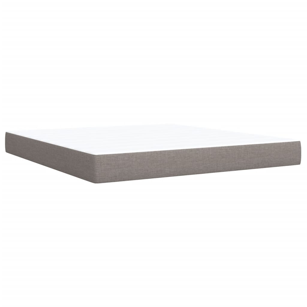 Boxspring met matras stof taupe 180x200 cm is nu te koop bij PeponiXL, paradijselijk wonen!
