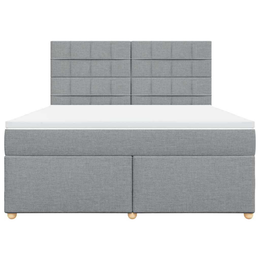 Boxspring met matras stof lichtgrijs 180x200 cm is nu te koop bij PeponiXL, paradijselijk wonen!