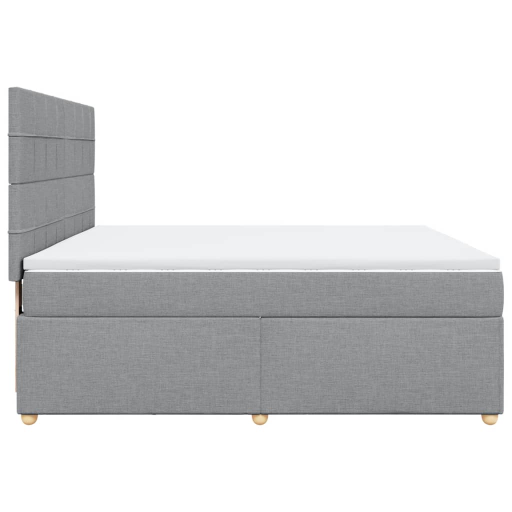 Boxspring met matras stof lichtgrijs 180x200 cm is nu te koop bij PeponiXL, paradijselijk wonen!