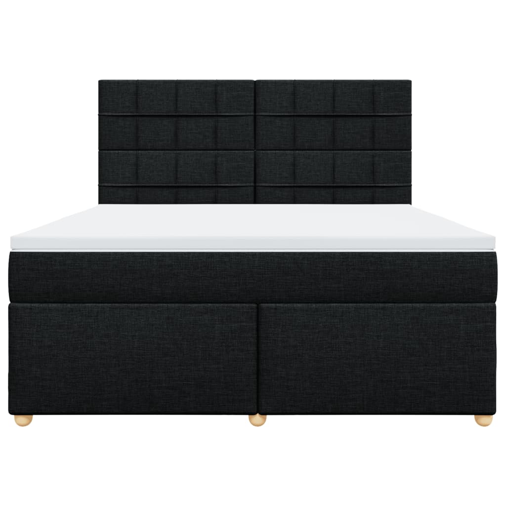 Boxspring met matras stof zwart 180x200 cm is nu te koop bij PeponiXL, paradijselijk wonen!
