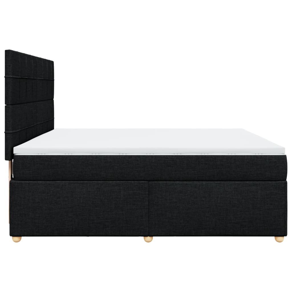 Boxspring met matras stof zwart 180x200 cm is nu te koop bij PeponiXL, paradijselijk wonen!