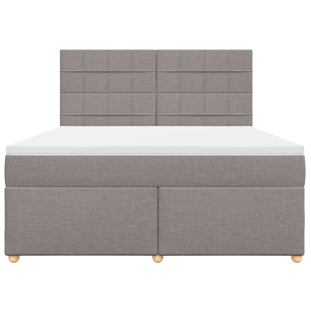 Boxspring met matras stof taupe 180x200 cm is nu te koop bij PeponiXL, paradijselijk wonen!