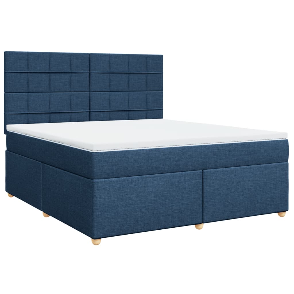 Boxspring met matras stof blauw 180x200 cm is nu te koop bij PeponiXL, paradijselijk wonen!