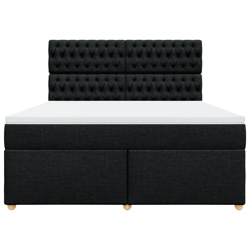 Boxspring met matras stof zwart 180x200 cm is nu te koop bij PeponiXL, paradijselijk wonen!