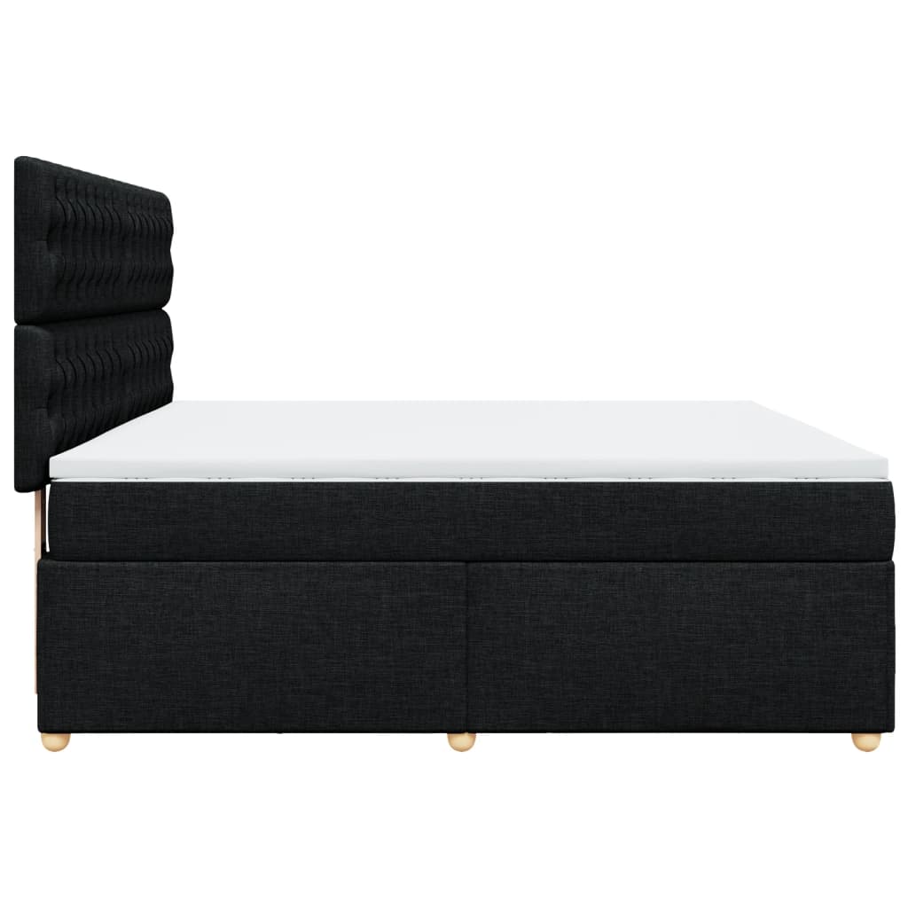 Boxspring met matras stof zwart 180x200 cm is nu te koop bij PeponiXL, paradijselijk wonen!