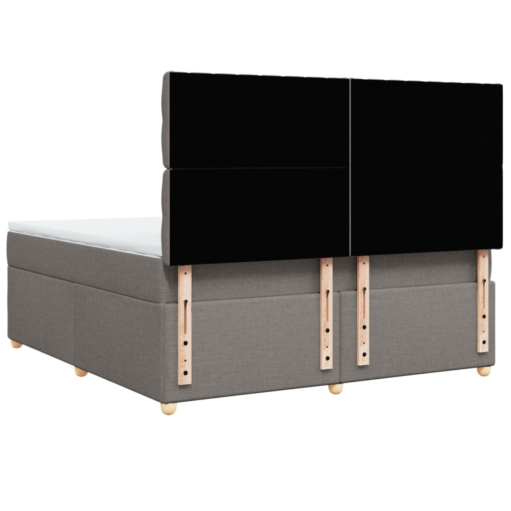 Boxspring met matras stof taupe 180x200 cm is nu te koop bij PeponiXL, paradijselijk wonen!