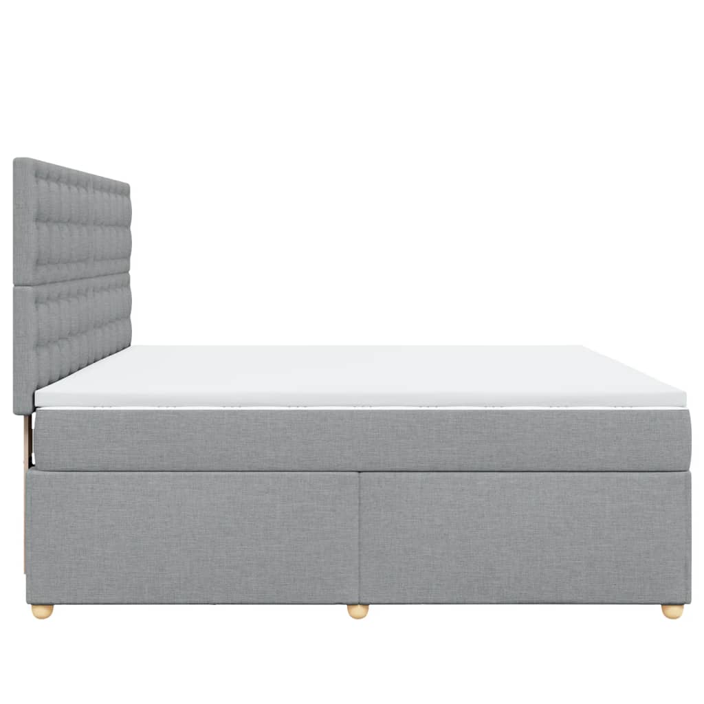 Boxspring met matras stof lichtgrijs 180x200 cm is nu te koop bij PeponiXL, paradijselijk wonen!