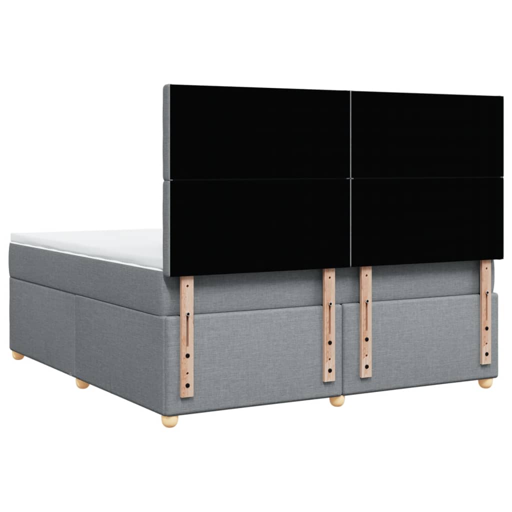 Boxspring met matras stof lichtgrijs 180x200 cm is nu te koop bij PeponiXL, paradijselijk wonen!