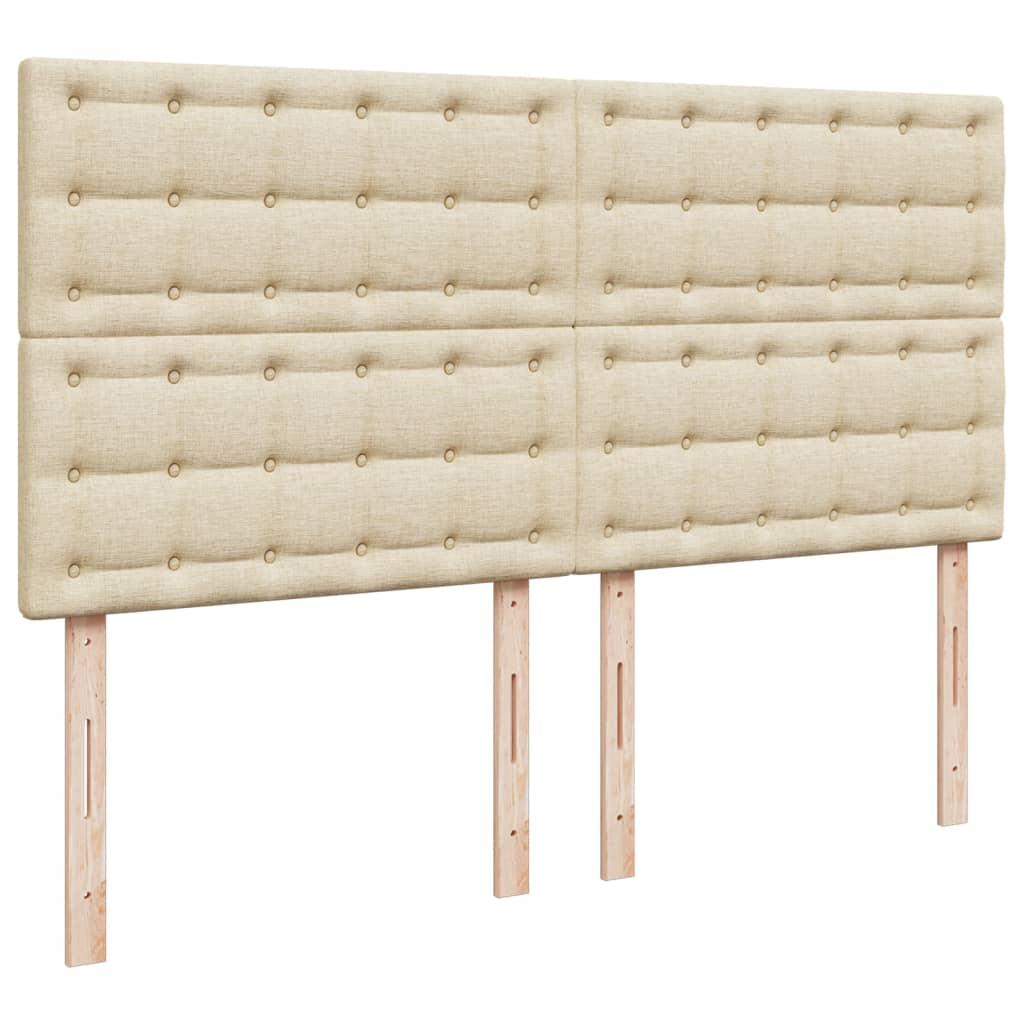 Boxspring met matras stof crèmekleurig 180x200 cm is nu te koop bij PeponiXL, paradijselijk wonen!
