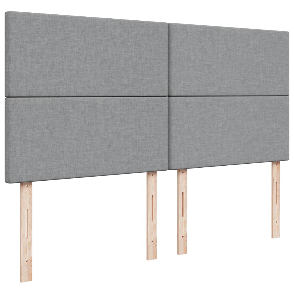 Boxspring met matras stof lichtgrijs 200x200 cm is nu te koop bij PeponiXL, paradijselijk wonen!
