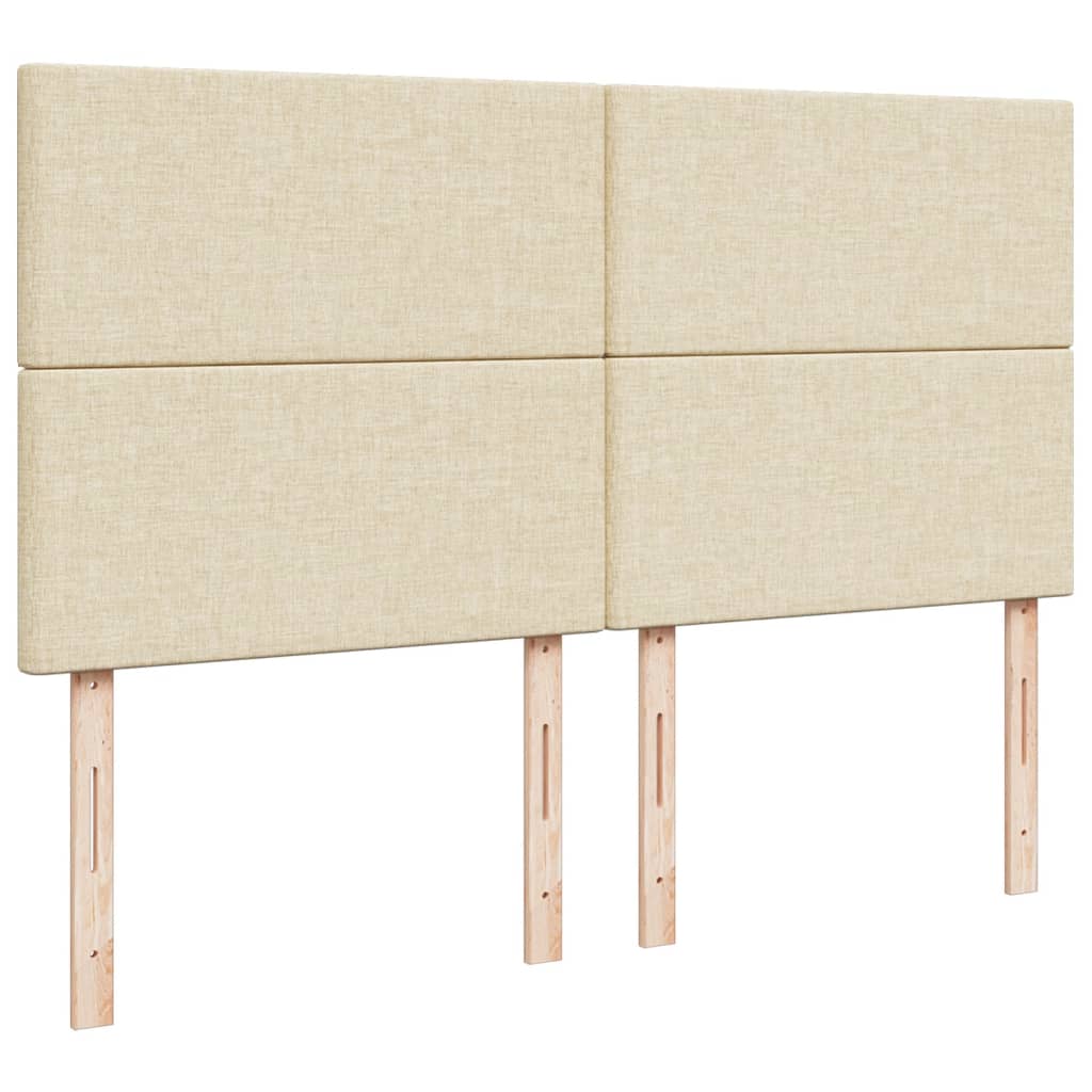 Boxspring met matras stof crèmekleurig 200x200 cm is nu te koop bij PeponiXL, paradijselijk wonen!