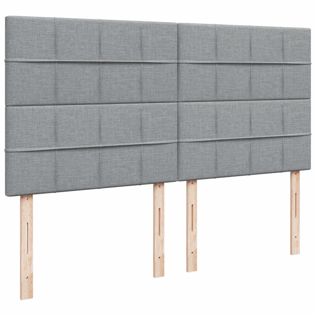 Boxspring met matras stof lichtgrijs 200x200 cm is nu te koop bij PeponiXL, paradijselijk wonen!