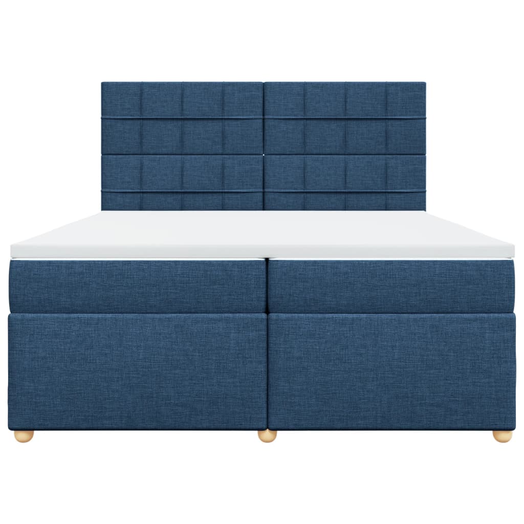 Boxspring met matras stof blauw 200x200 cm is nu te koop bij PeponiXL, paradijselijk wonen!