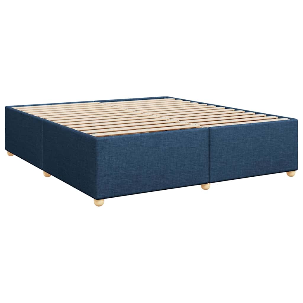 Boxspring met matras stof blauw 200x200 cm is nu te koop bij PeponiXL, paradijselijk wonen!
