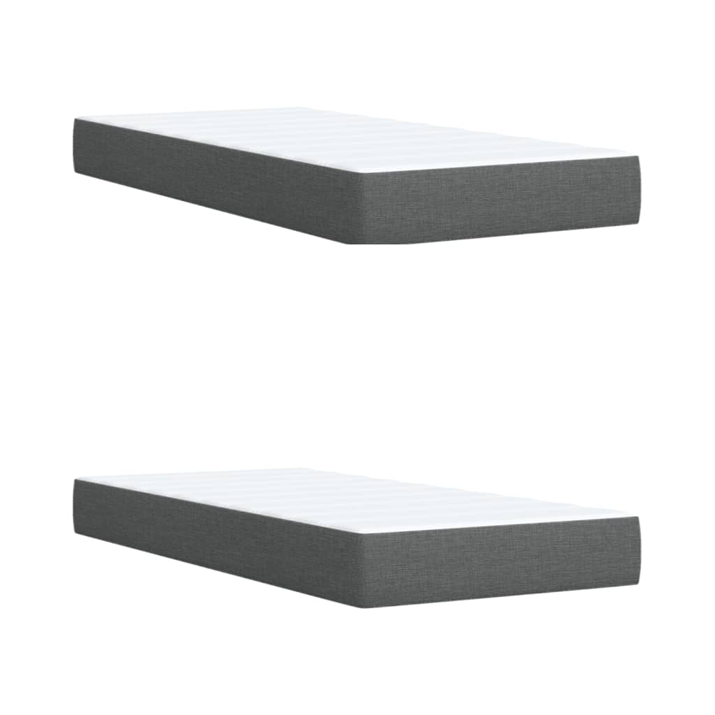 Boxspring met matras stof donkergrijs 200x200 cm is nu te koop bij PeponiXL, paradijselijk wonen!