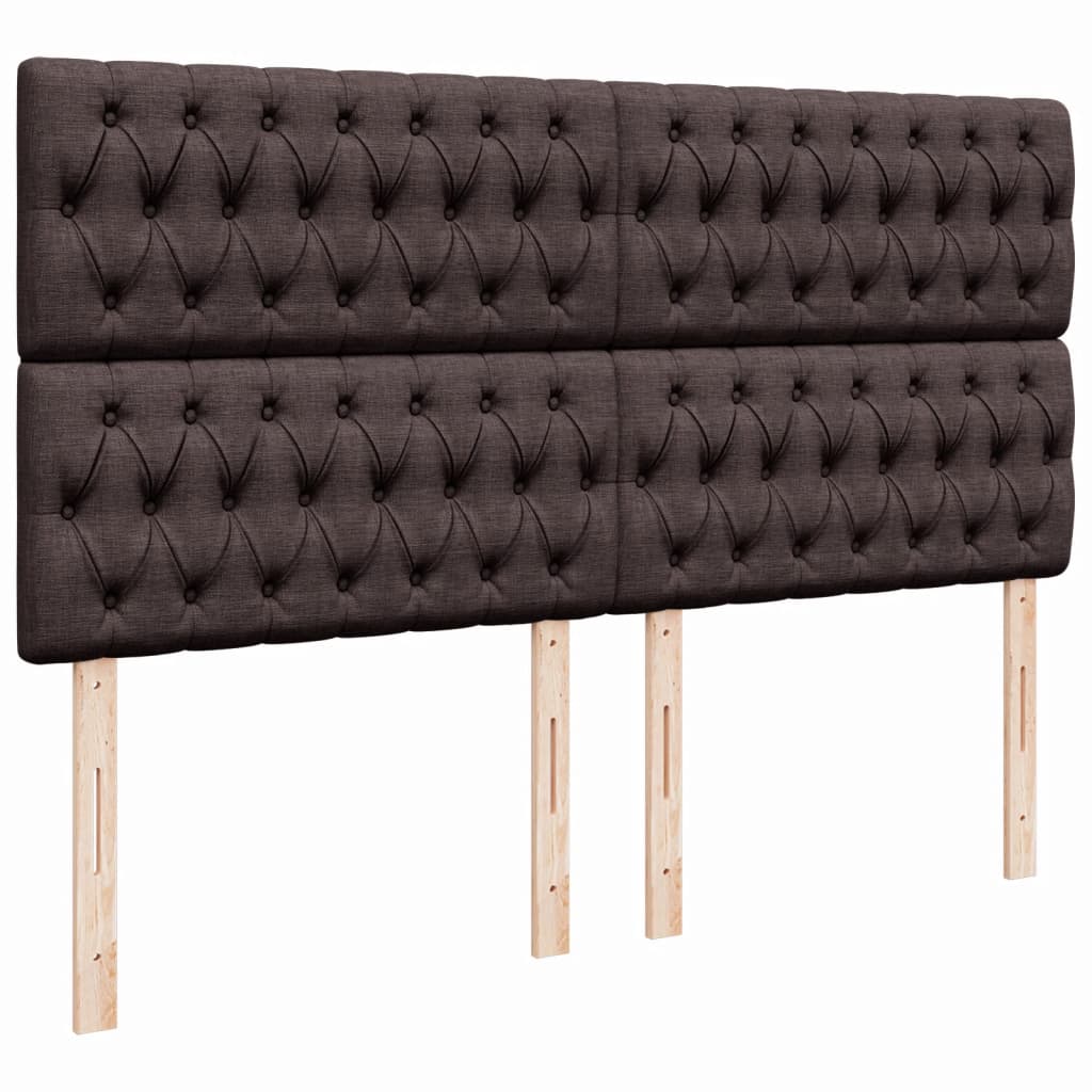 Boxspring met matras stof donkerbruin 200x200 cm is nu te koop bij PeponiXL, paradijselijk wonen!