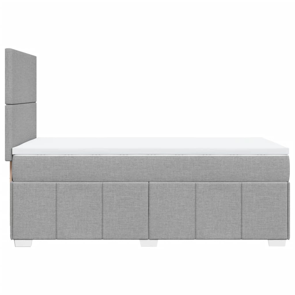 Boxspring met matras stof lichtgrijs 90x190 cm is nu te koop bij PeponiXL, paradijselijk wonen!