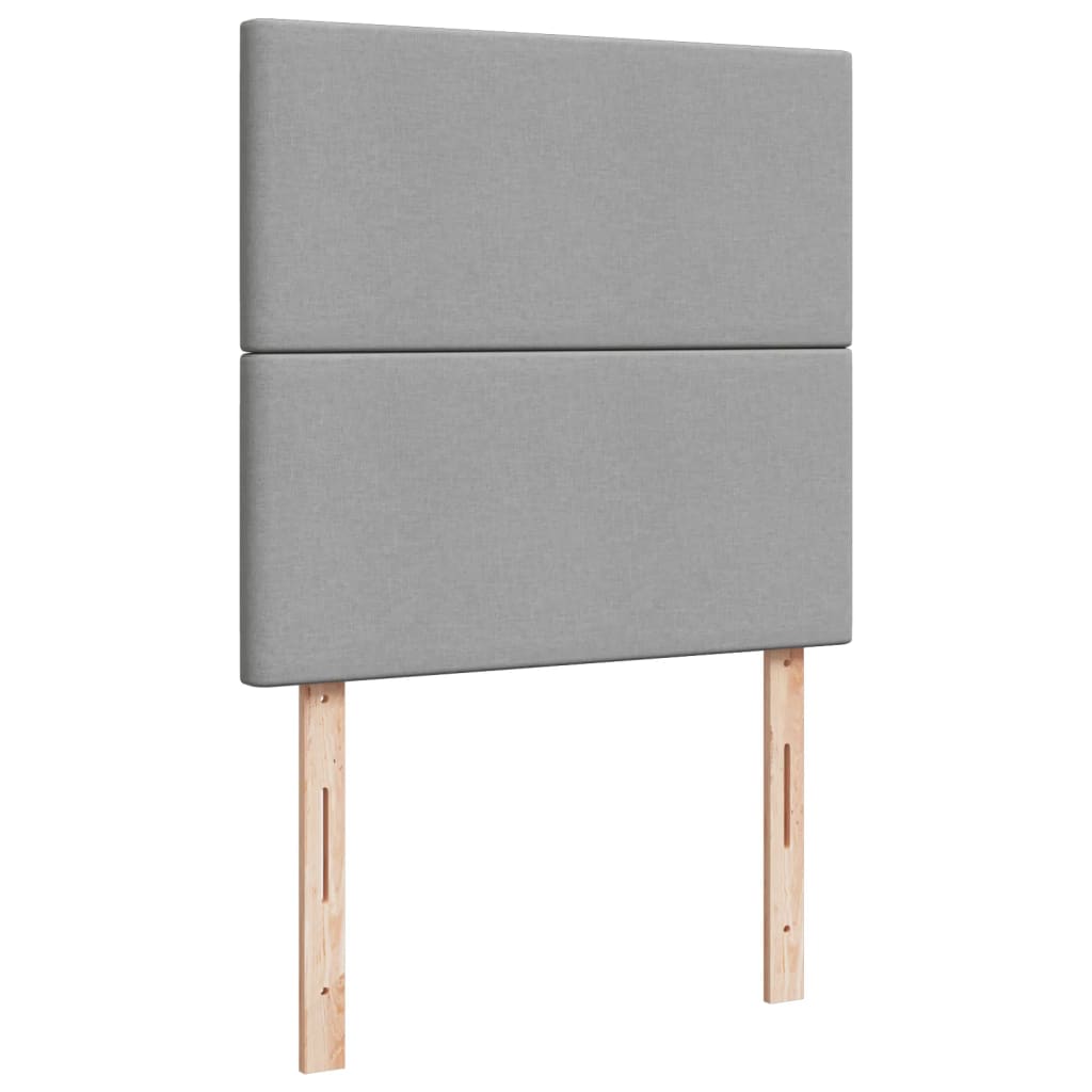 Boxspring met matras stof lichtgrijs 90x190 cm is nu te koop bij PeponiXL, paradijselijk wonen!