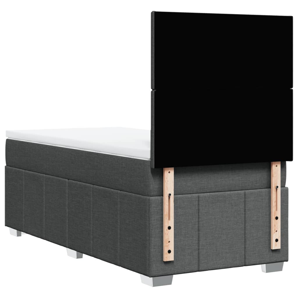 Boxspring met matras stof donkergrijs 90x190 cm is nu te koop bij PeponiXL, paradijselijk wonen!