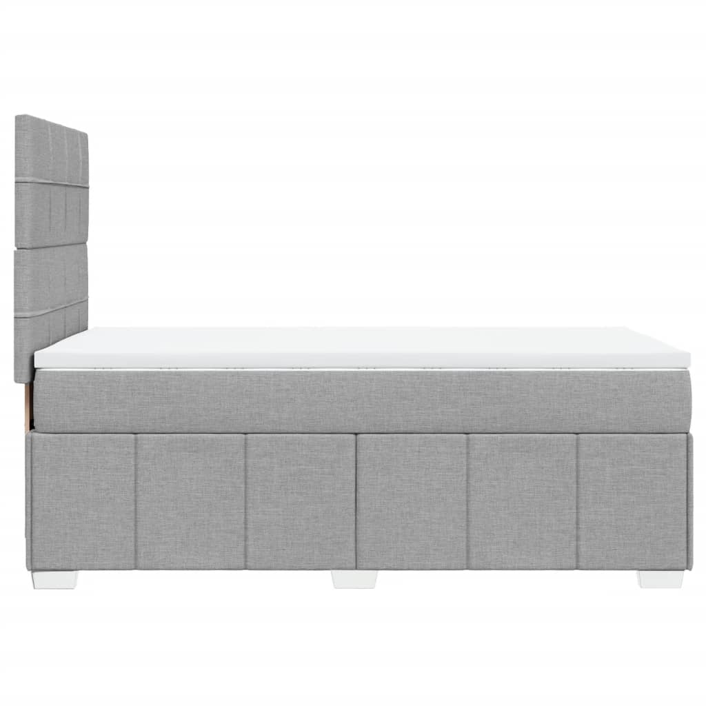 Boxspring met matras stof lichtgrijs 90x190 cm is nu te koop bij PeponiXL, paradijselijk wonen!