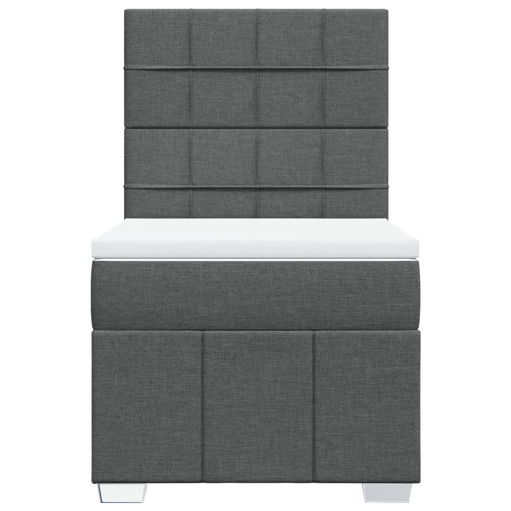 Boxspring met matras stof donkergrijs 90x190 cm is nu te koop bij PeponiXL, paradijselijk wonen!