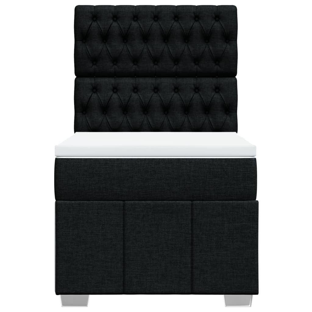 Boxspring met matras stof zwart 90x190 cm is nu te koop bij PeponiXL, paradijselijk wonen!