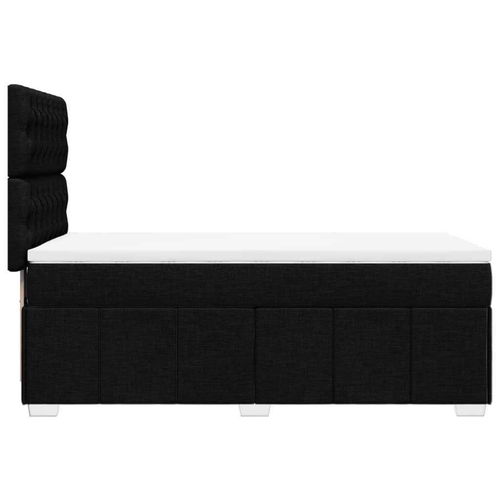 Boxspring met matras stof zwart 90x190 cm is nu te koop bij PeponiXL, paradijselijk wonen!