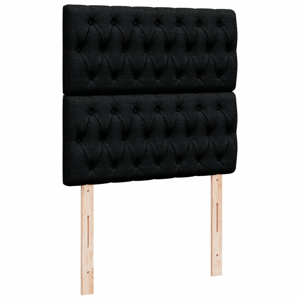 Boxspring met matras stof zwart 90x190 cm is nu te koop bij PeponiXL, paradijselijk wonen!