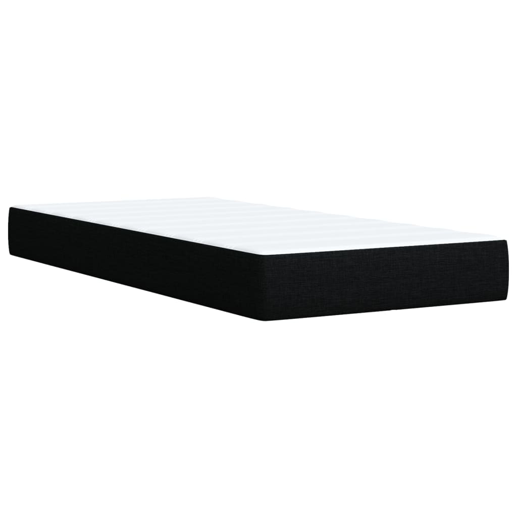 Boxspring met matras stof zwart 90x190 cm is nu te koop bij PeponiXL, paradijselijk wonen!