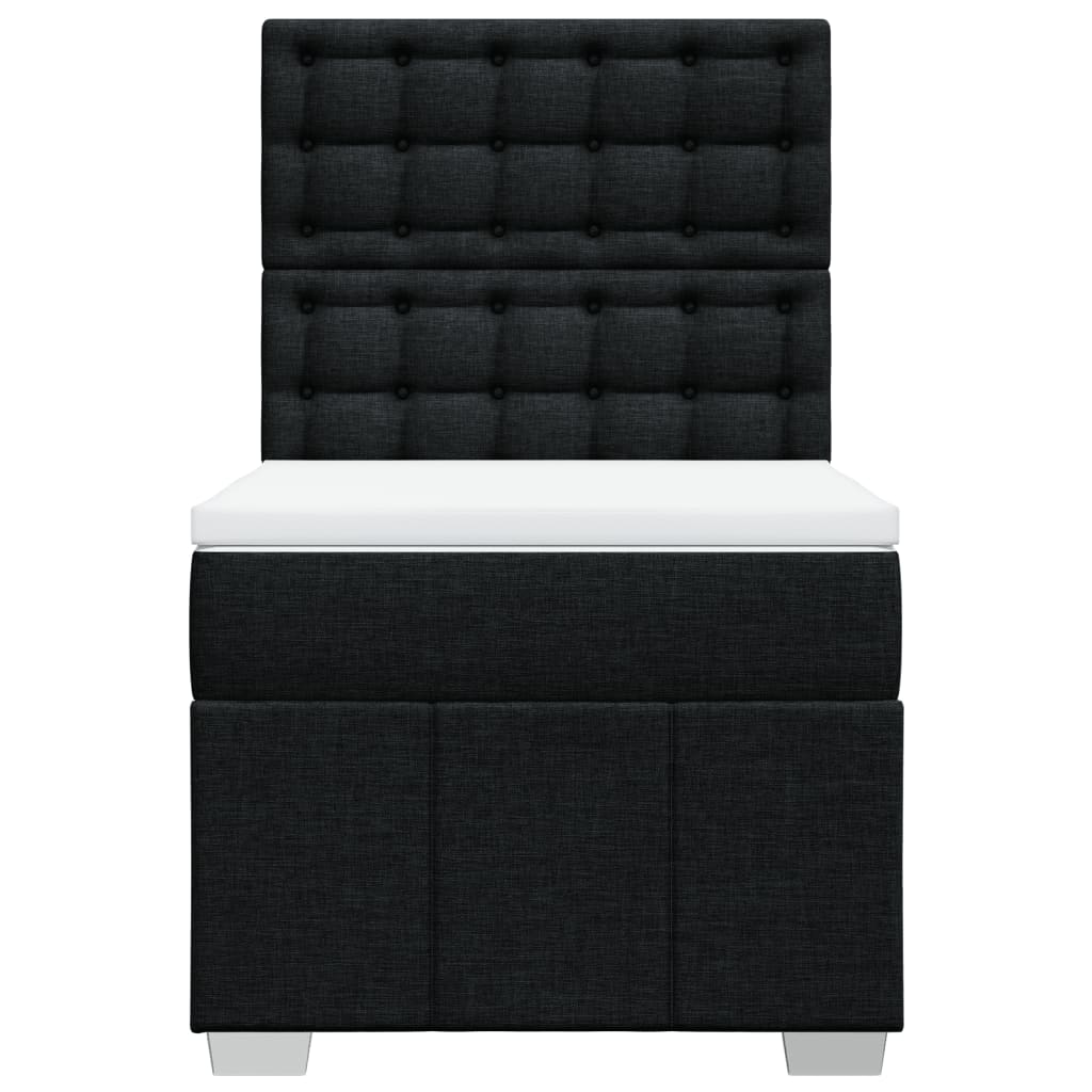 Boxspring met matras stof zwart 90x190 cm is nu te koop bij PeponiXL, paradijselijk wonen!