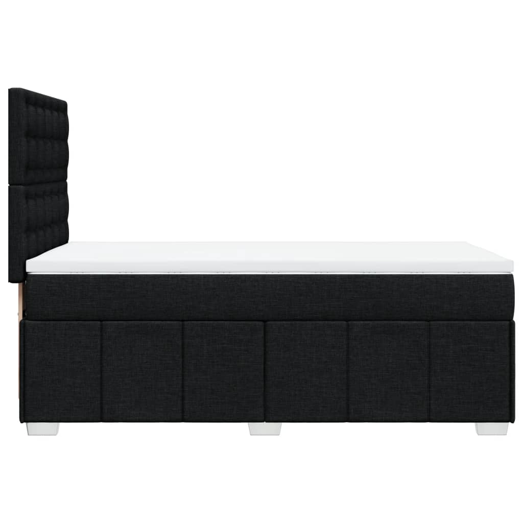 Boxspring met matras stof zwart 90x190 cm is nu te koop bij PeponiXL, paradijselijk wonen!