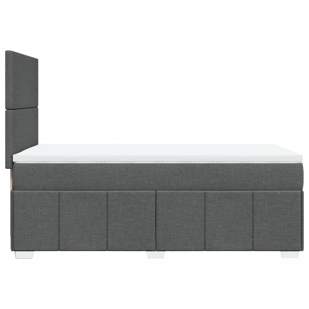 Boxspring met matras stof donkergrijs 90x200 cm is nu te koop bij PeponiXL, paradijselijk wonen!