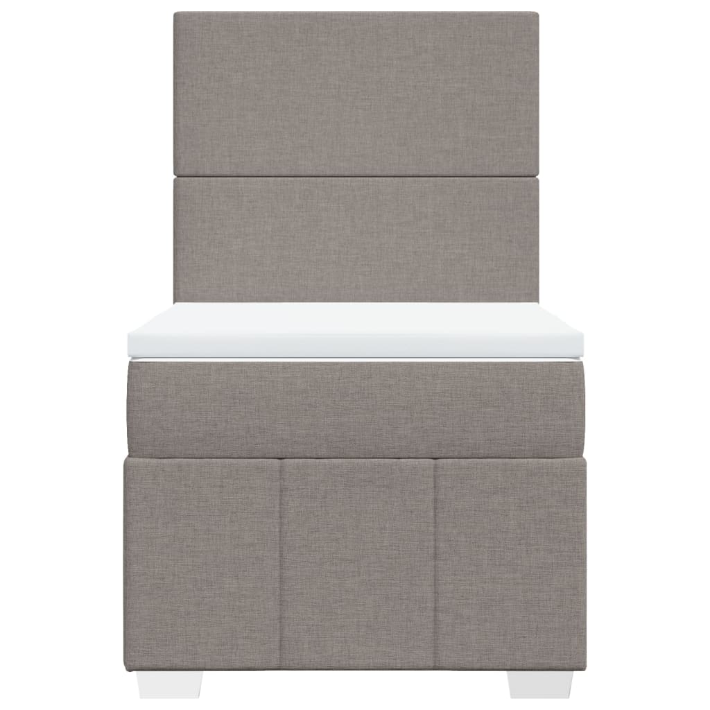 Boxspring met matras stof taupe 90x200 cm is nu te koop bij PeponiXL, paradijselijk wonen!