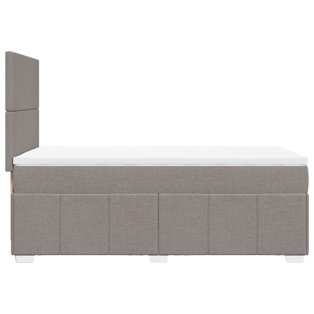 Boxspring met matras stof taupe 90x200 cm is nu te koop bij PeponiXL, paradijselijk wonen!