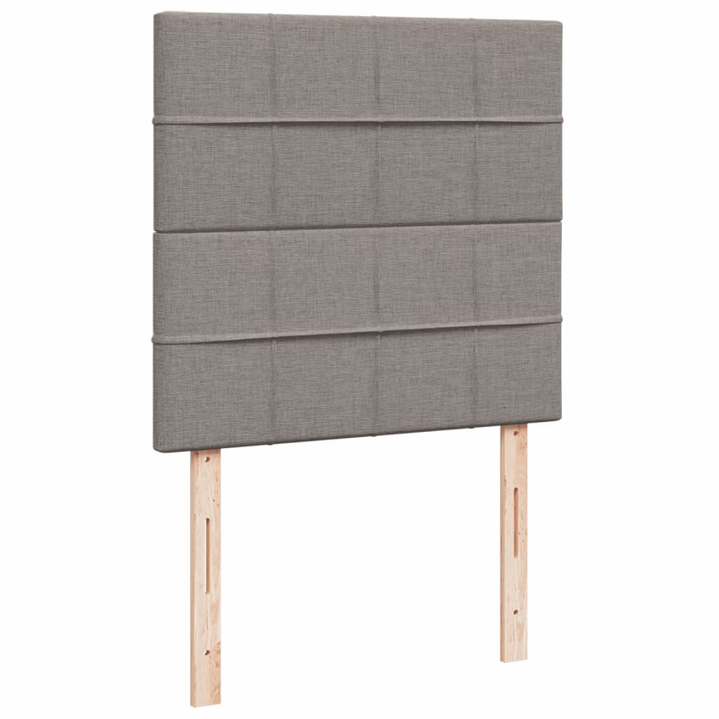 Boxspring met matras stof taupe 90x200 cm is nu te koop bij PeponiXL, paradijselijk wonen!